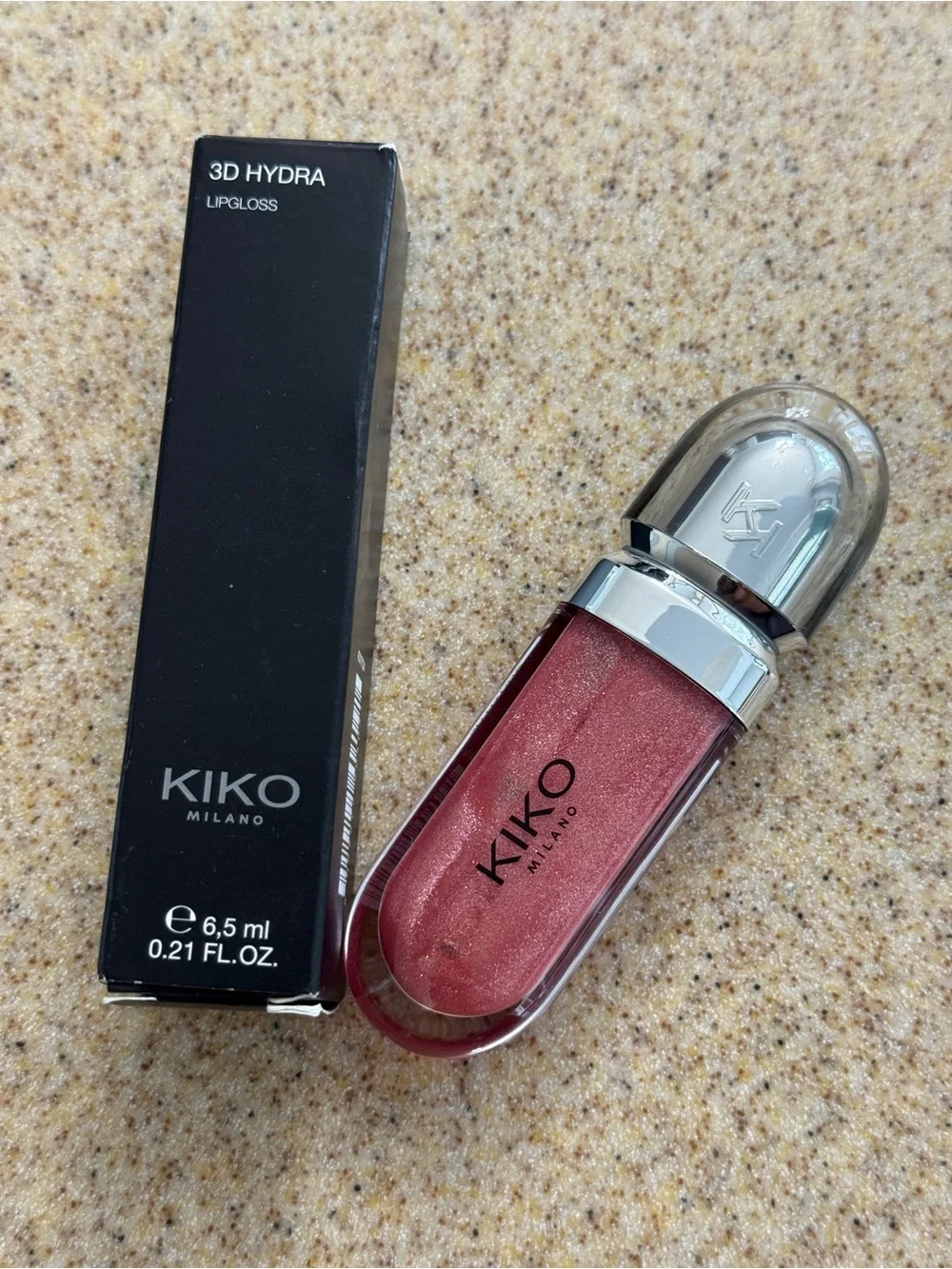 KIKO MILANO 3D Hydra Lip Gloss 17 Shine Glitter Liquid 6.5ml Pink Iridescent